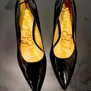Sam Edelman black patent pumps